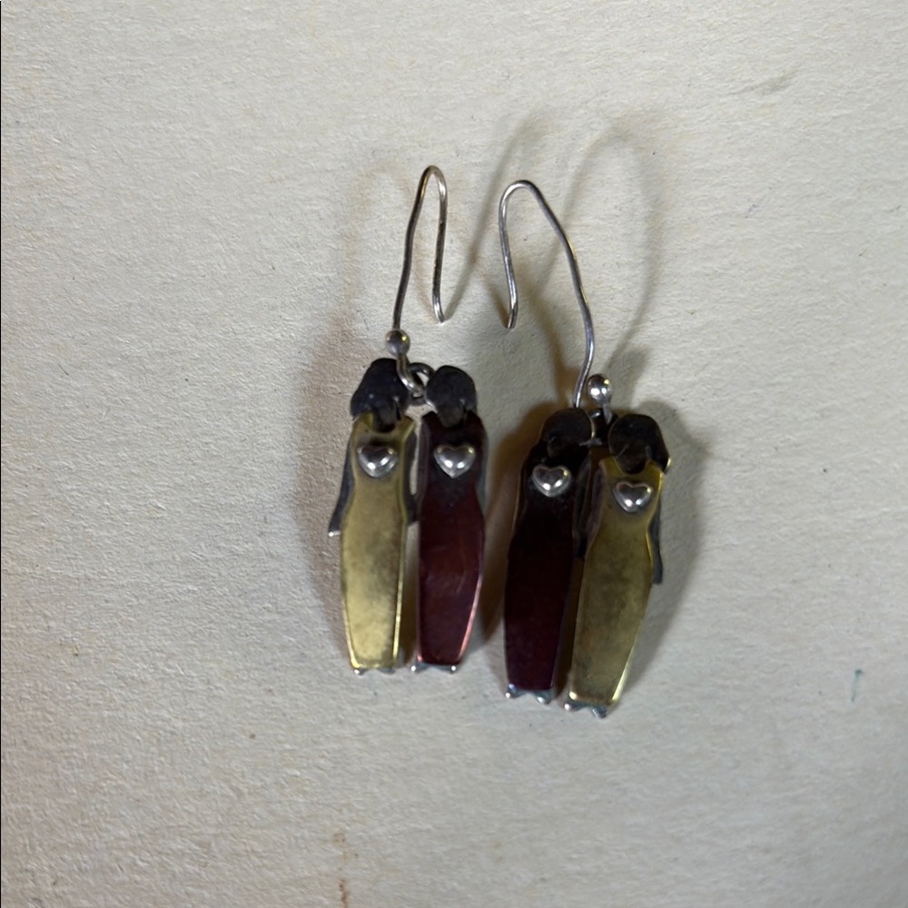 Elegant Best Friends Silver and Gold Earrings